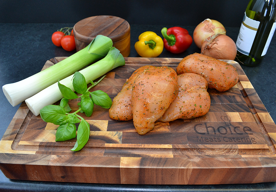 Flavoured chicken fillets